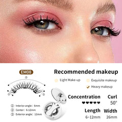 Magnetic False Eyelashes Set with Applicator